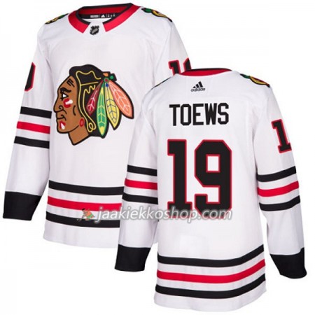 Nainen NHL Chicago Blackhawks Pelipaita Jonathan Toews 19 Adidas 2017-2018 Valkoinen Authentic